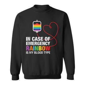 Pride Month Rainbow Is My Blood Type Lgbt Flag Sweatshirt | Mazezy