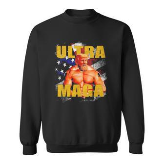 Pro-Trump Trump Muscle Ultra Maga American Muscle Sweatshirt - Thegiftio UK