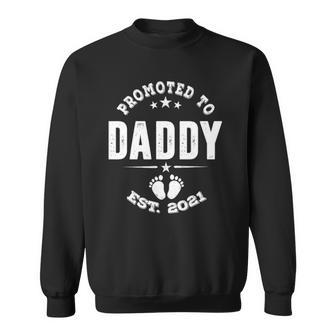 Promoted To Daddy 2021 Pregnancy Announcement Baby Shower Sweatshirt | Mazezy