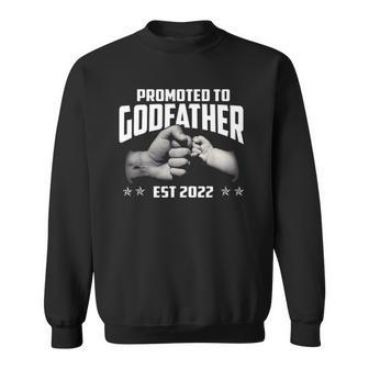 Promoted To Godfather 2022 For First Time Fathers New Dad Sweatshirt | Mazezy CA