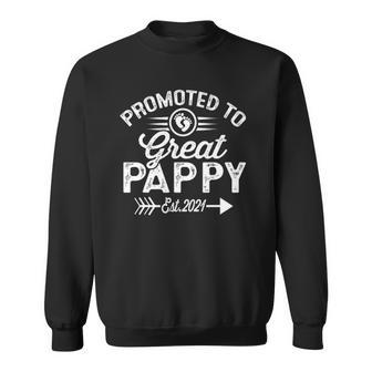 Promoted To Great Pappy Est 2021 Gift Sweatshirt | Mazezy