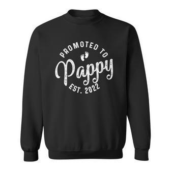 Promoted To Pappy 2022 For First Time Fathers New Dad Sweatshirt | Mazezy