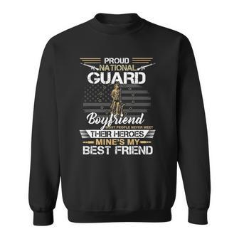 Proud Army National Guard Boyfriend Flag US Military Sweatshirt | Mazezy
