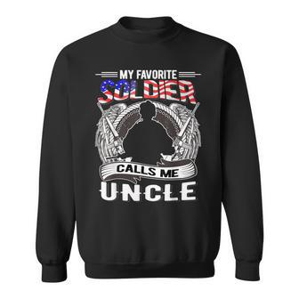 Proud Army Uncle My Favorite Soldier Calls Me Uncle Sweatshirt - Thegiftio UK