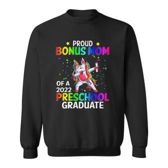 Proud Bonus Mom Of A 2022 Preschool Graduate Unicorn Sweatshirt | Mazezy