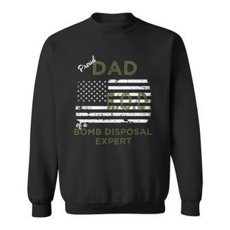 Proud Dad Of A Bomb Disposal Expert Eod Flag Sweatshirt | Mazezy