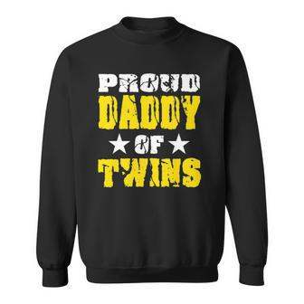 Proud Daddy Of Twins Dad Father Sweatshirt | Mazezy