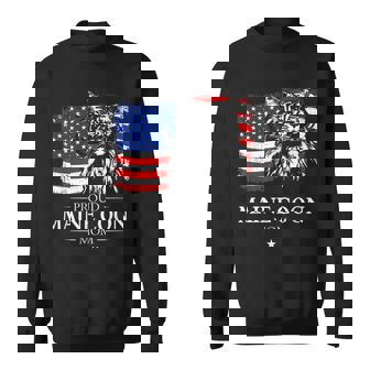 Proud Maine Coon Mom American Flag Patriotic Cat Gift Sweatshirt - Thegiftio