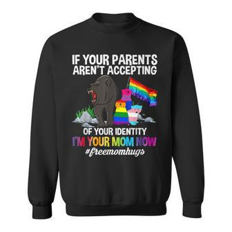 Proud Mama Bear Lgbt Gay Pride Lgbtq Free Mom Hugs V2 Sweatshirt - Thegiftio UK