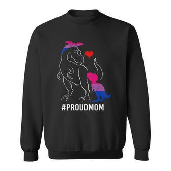 Proud Mom Dinosaurrex Mama Bisexual Pride Sweatshirt | Mazezy