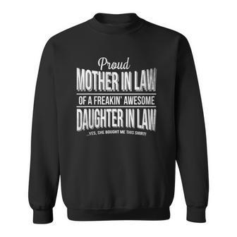 Proud Mother In Law Of A Freakin Awesome Daughter In Law Sweatshirt - Thegiftio UK