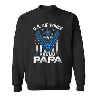 Proud Papa Us Air Force American Flag - Usaf Sweatshirt - Thegiftio UK