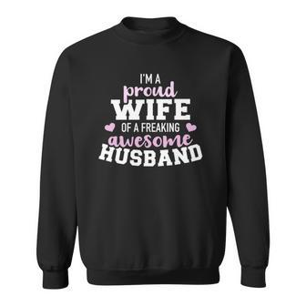 Proud Wife Husband Married Couple Sweatshirt | Mazezy