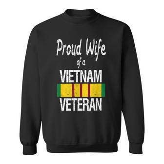 Proud Wife Of A Vietnam Veteran Service Badge Us Military T-Shirt Sweatshirt - Monsterry UK