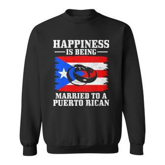 Puerto Rican Wife Husband Wedding Puerto Rico Boricua Flag Sweatshirt | Mazezy