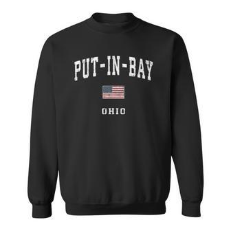 Put-In-Bay Ohio Oh Vintage American Flag Sports Design Sweatshirt | Mazezy