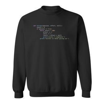 Python Code Programing Success Syntax Sweatshirt | Mazezy