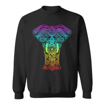 Rainbow Mandala Elephant Sweatshirt - Thegiftio UK