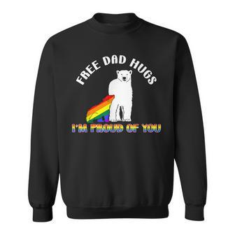 Rd Free Dad Hugs Papa Bear Lgbtq Gay Pride Fathers Day Sweatshirt - Thegiftio UK