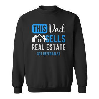 Real Estate Agent Men Dad Funny Realtor Gift Raglan Baseball Sweatshirt - Thegiftio UK