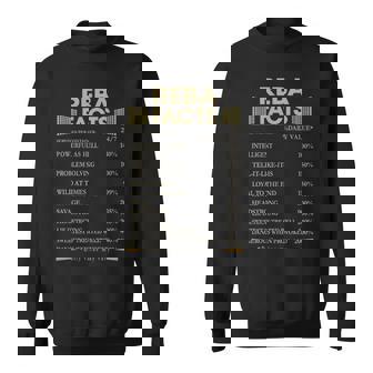 Reba Name Gift Reba Facts Sweatshirt - Seseable