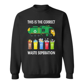 Recycling Trash Waste Separation Garbage Truck Sweatshirt - Thegiftio UK