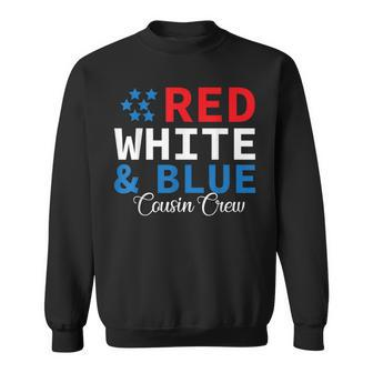 Red White & Blue Cousin Crew Family Matching 4Th Of July Sweatshirt - Seseable