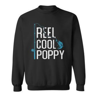 Reel Cool Poppy Fishing Fathers Day Gift Fisherman Poppy Sweatshirt | Mazezy