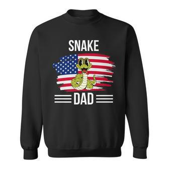 Reptile Us Flag 4Th Of July Fathers Day Snake Dad Sweatshirt - Seseable
