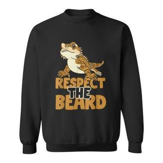 Respect The Beard Funny Bearded Dragon Lizard Sweatshirt - Monsterry CA