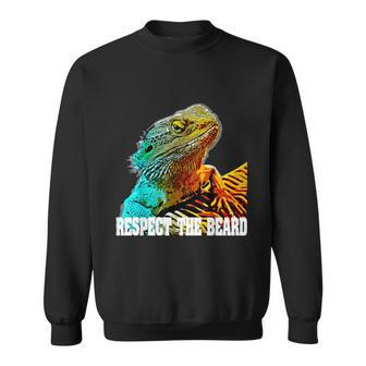 Respect The Beard Funny Bearded Dragon Sweatshirt - Monsterry CA