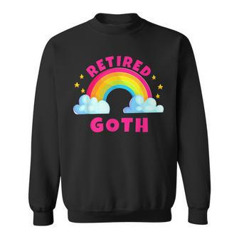 Retired Goth | Sarcastic Rainbow Unicorn Goth Music Sweatshirt - Thegiftio UK