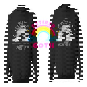 Retired Goth | Sarcastic Rainbow Unicorn Goth Music Sweatshirt - Thegiftio UK