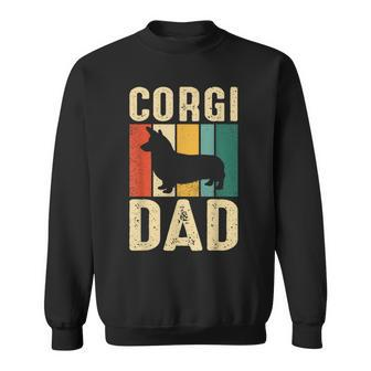 Retro Corgi Dad Dog Owner Pet Lover Welsh Corgi Father Sweatshirt - Thegiftio UK