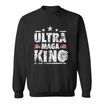 Retro Great Ultra Maga King Trump Biden Political Ultra Mega Proud Sweatshirt | Mazezy
