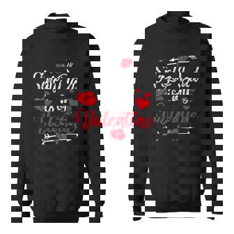 Retro Hearts Single Dad Is My Valentines Day Fathers Day Sweatshirt | Mazezy