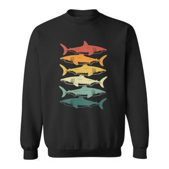 Retro Sharks For Shark Lover Sweatshirt | Mazezy