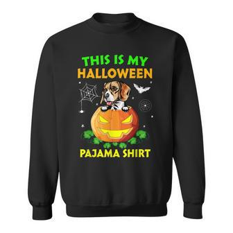 Retro This Is My Halloween Pajama Beagle Sweatshirt - Seseable