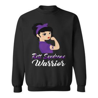 Rett Syndrome Warrior Purple Women Purple Ribbon Rett Syndrome Rett Syndrome Awareness Sweatshirt | Favorety DE