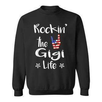 Rockin The Gigi Life Cute 4Th Of July American Flag Sweatshirt - Seseable