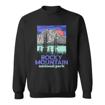 Rocky Mountain National Park Colorado Illustration Vintage Sweatshirt - Thegiftio UK