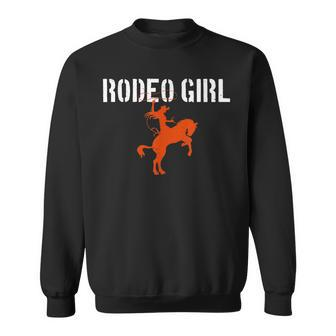 Rodeo Girl Cow Girl For Rodeo Sweatshirt - Thegiftio UK