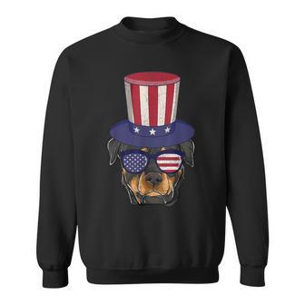 Rottweiler Patriotic Dog Mom & Dad 4Th Of July Usa Sweatshirt - Seseable
