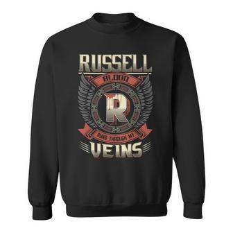 Russell Blood Run Through My Veins Name V5 Sweatshirt - Seseable