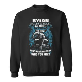 Rylan Name Gift Rylan And A Mad Man In Him Sweatshirt - Seseable