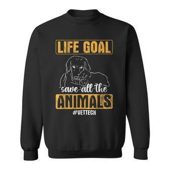 Save All The Animals Veterinary Vet Tech Sweatshirt - Seseable