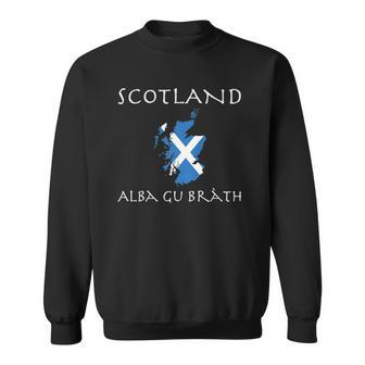 Scottish Flag Map Souvenir National Scotland Forever Gaelic Sweatshirt - Thegiftio UK