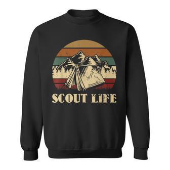 Scout Life Camping Tent Bonfire Firewood Campfire Camper V2 Sweatshirt | Seseable FR