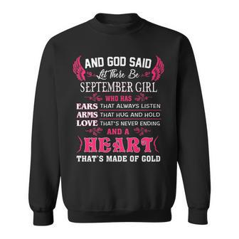 September Girl And God Said Let There Be September Girl Sweatshirt - Seseable