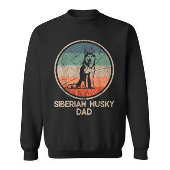 Siberian Husky Dog - Vintage Siberian Husky Dad Sweatshirt - Thegiftio UK